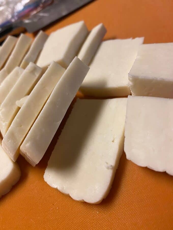 sliced panela cheese