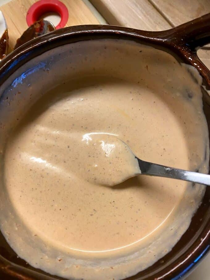 crema up close with spoon