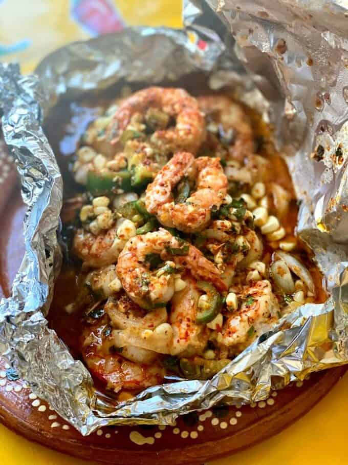 shrimp packet open