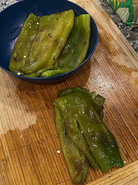 peeled roasted green chiles
