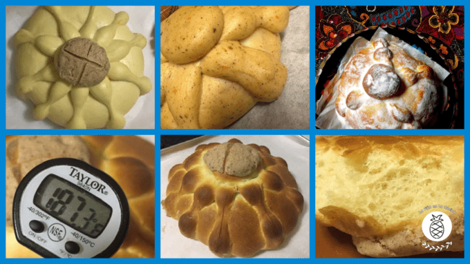 collage of pan de muerto