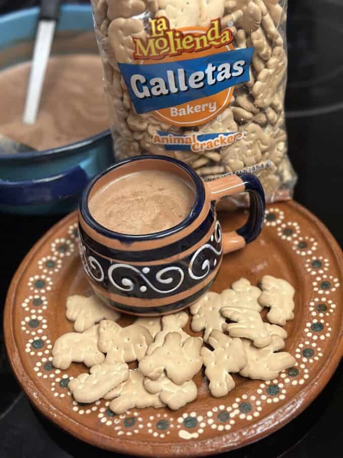 champurrado with cookies