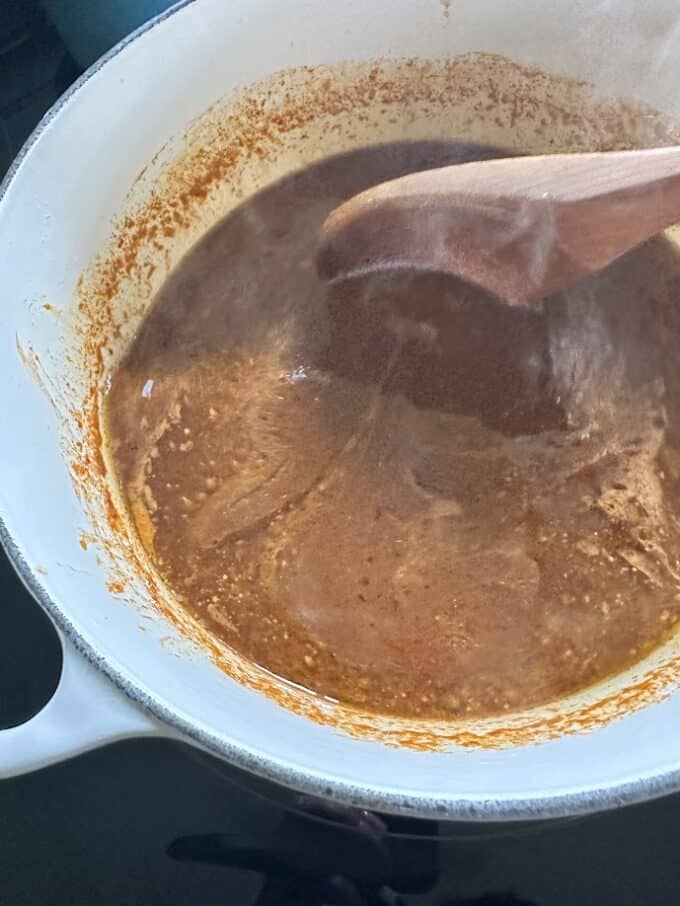 adobo cooking in large pot