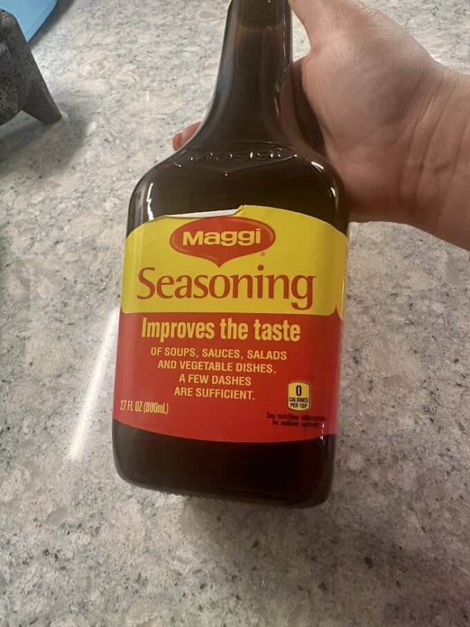 bottle of Maggi seasoning
