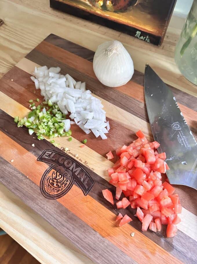 fresh ingredients on cutting board
