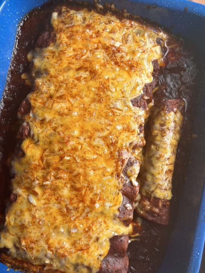 enchiladas in baking dish