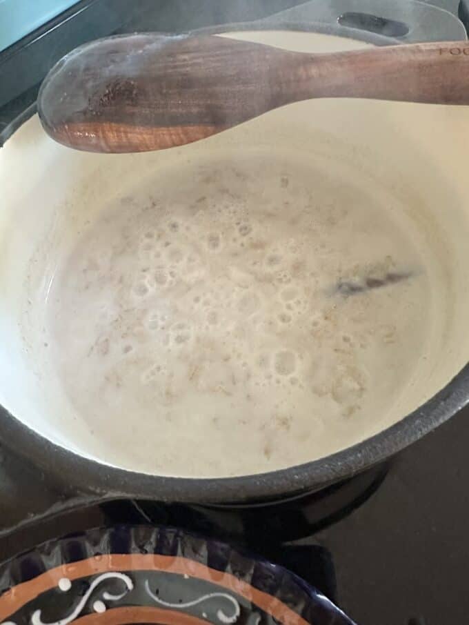 simmering oatmeal