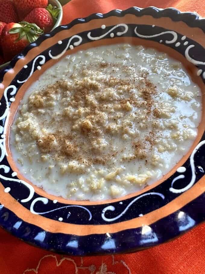 bowl of oatmeal with cinnamon