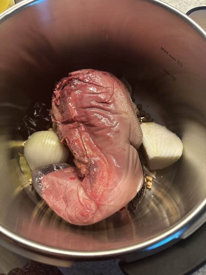 beef tongue in pressure cooker