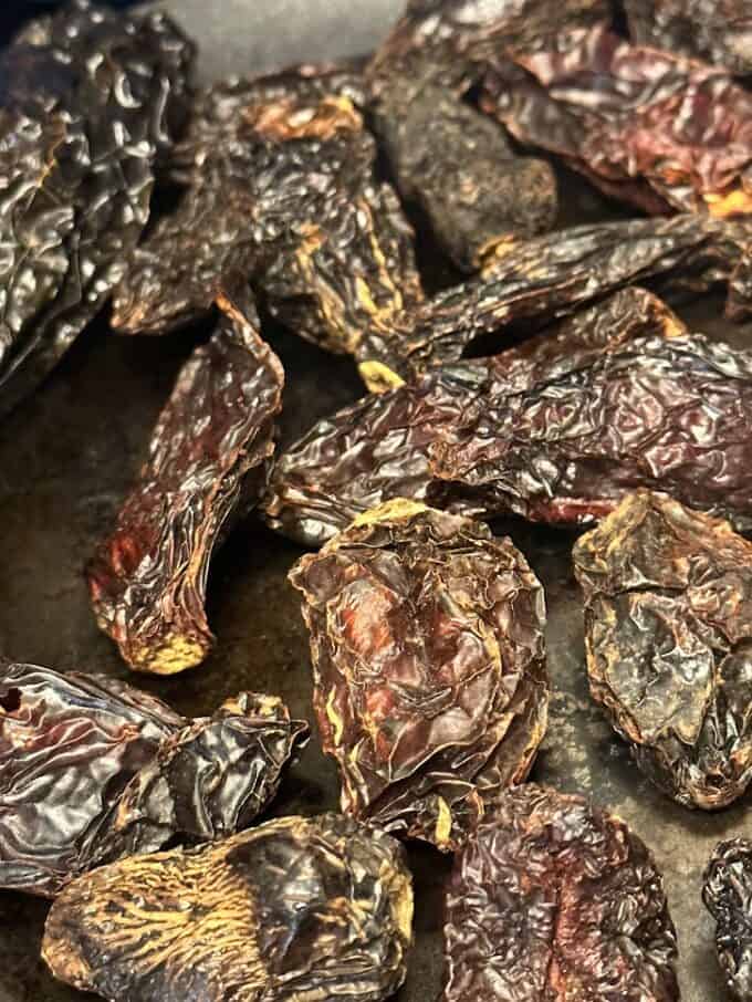 toasting dried chiles