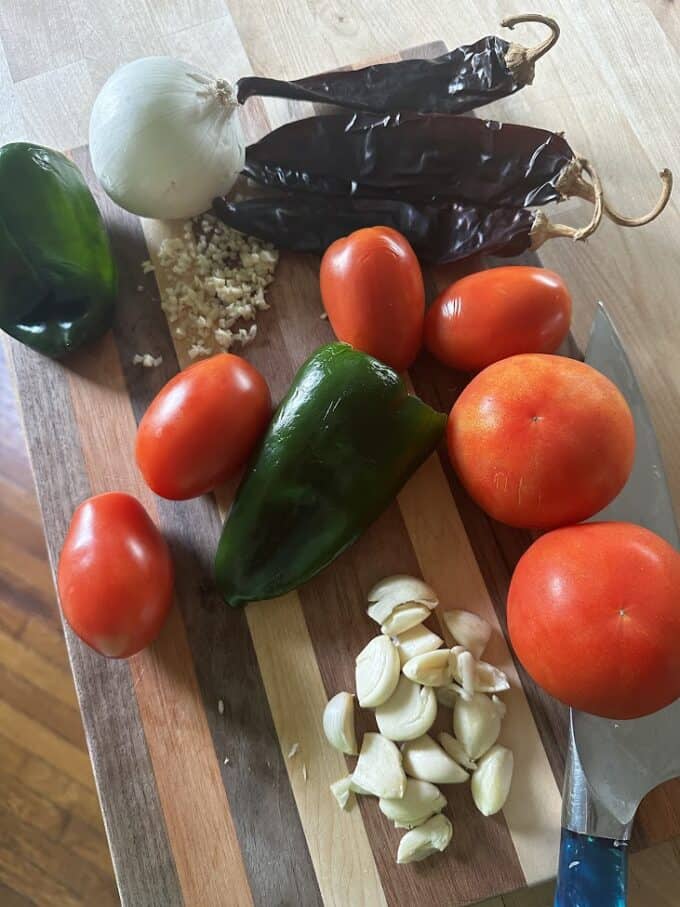 ingredients for the red sauce