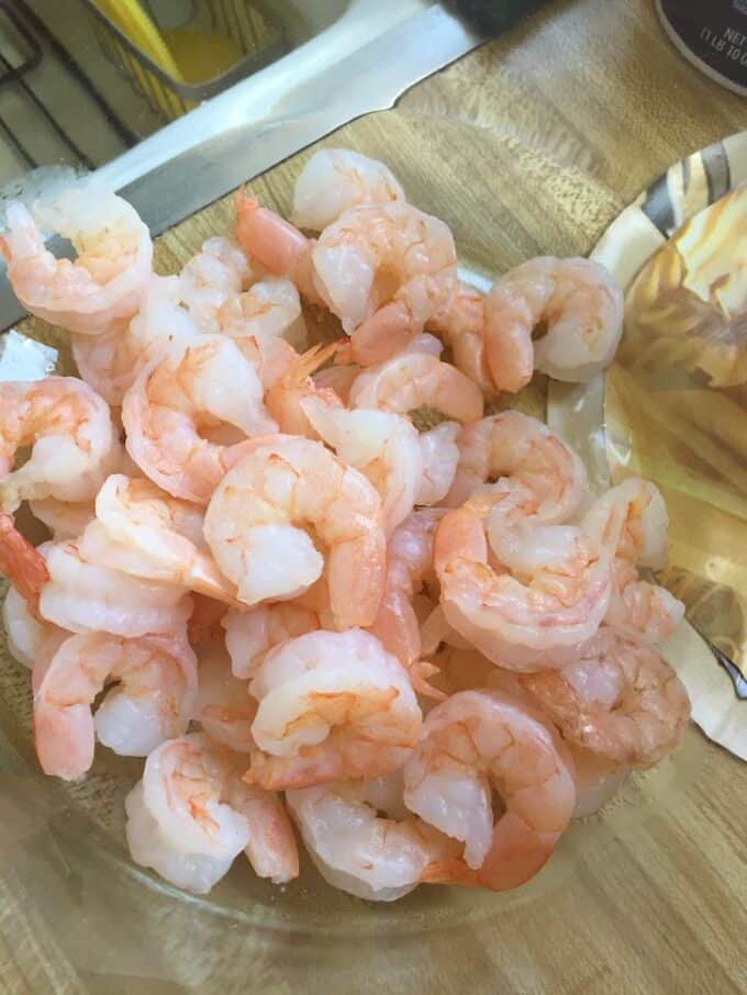 lightly poached shrimp