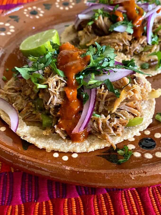tacos with chile puya salsa