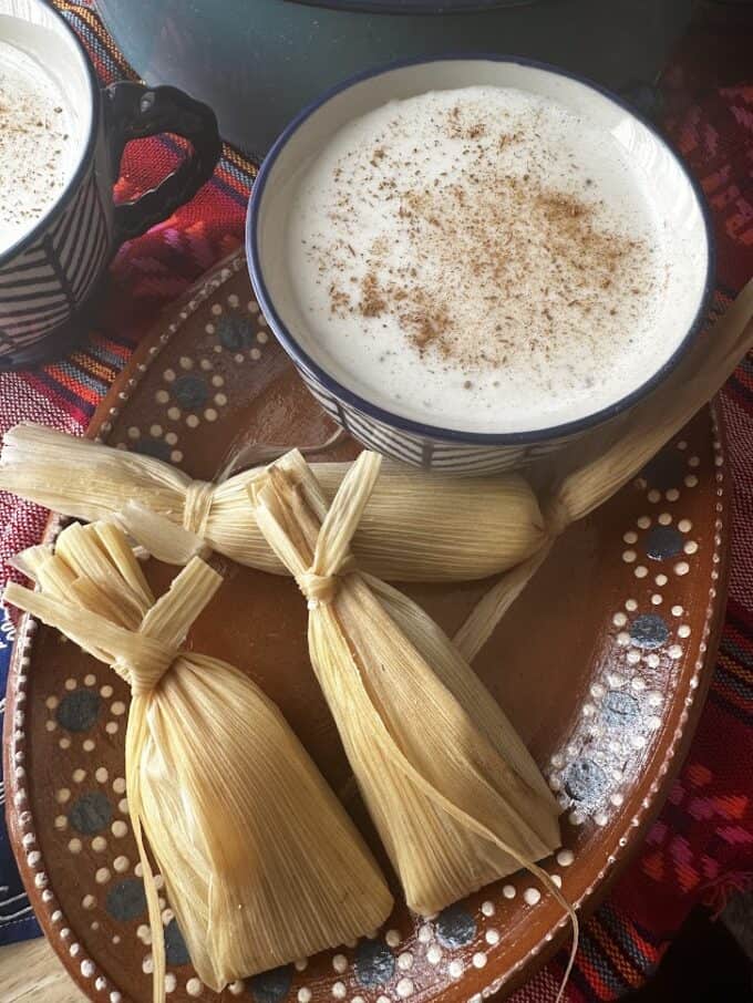 atole with some sweet tamales
