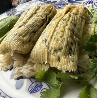 tamales plated