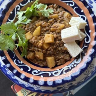 lentils plated