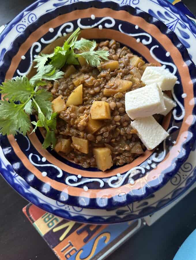 lentils plated