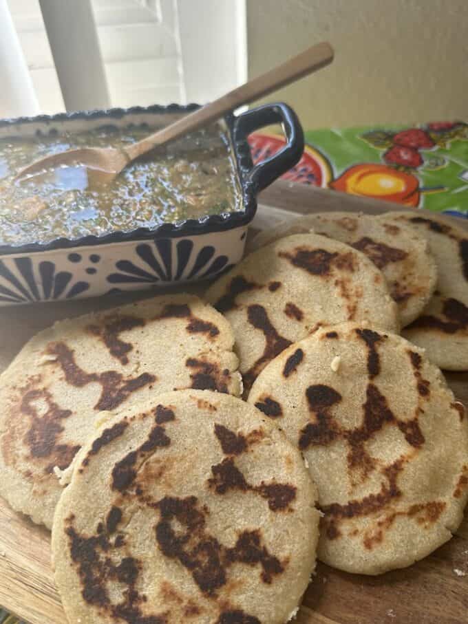 gorditas cooked on the griddle