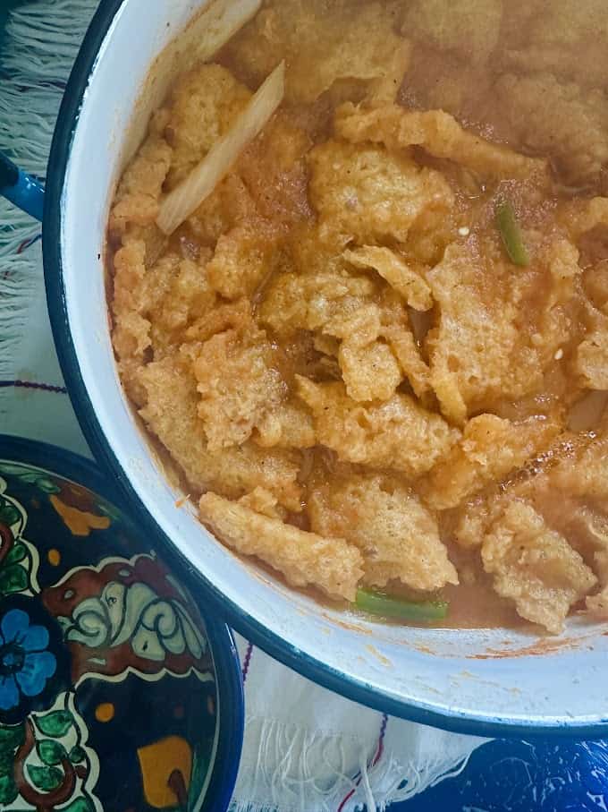 close up of chicharron