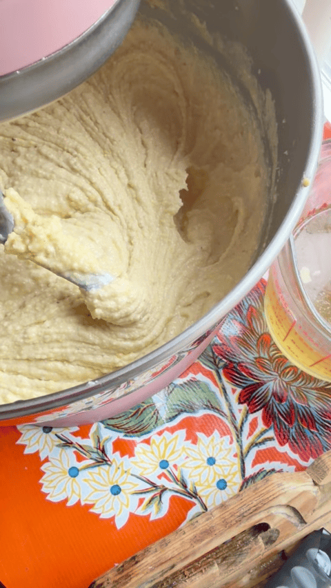 the finished whipped masa